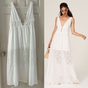 Jonathan Simkhai White Eyelet Maxi Dress